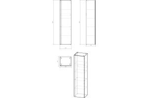 Шкаф-пенал Cersanit Moduo 40 - 2