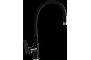 Смеситель для кухни Rav Slezak Colorado с гибким изливом черный матовый - хром