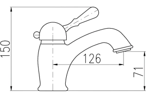 Смеситель для раковины Rav Slezak Labe золото - 2