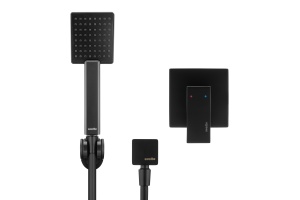 Swedbe Platta Душевой набор со встроенным смесителем с монтажным боксом, цвет: черный 5551B - 3