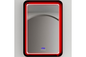 Зеркало Abber Kristall 55 красное с подсветкой