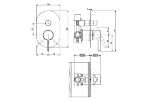Смеситель для ванны Villeroy & Boch Dawn черный, матовый (TVS106004000K5) - 2
