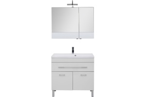 Мебель для ванной Aquanet Верона 90 белая, 1 ящик, 2 двери