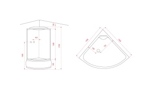 Душевая кабина Arcus  120x120 см (AS-114) - 2