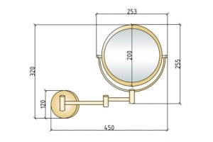 Зеркало косметическое Boheme Imperiale 25 с подсветкой и увеличением хром - 2