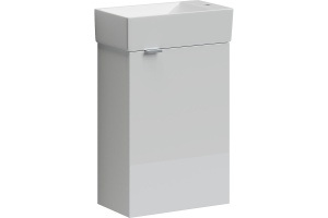 Тумба под раковину подвесная правая Sancos Mini 37 белая глянцевая