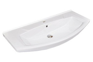 Тумба с раковиной Misty Лаванда 105 белая глянцевая - 3