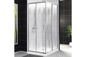 Душевой уголок BelBagno Uno 90х90 профиль хром стекло рифленое