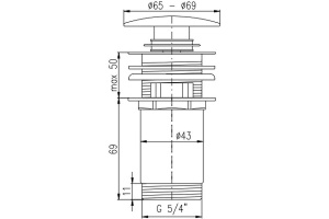 Донный клапан для раковины Rav Slezak золото - 2