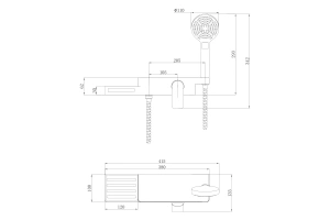 Смеситель Lemark Unibox LM6903CW для душа, хром-белый - 2