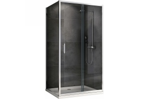 Душевой уголок Abber Schwarzer Diamant 110х70 хром стекло прозрачное