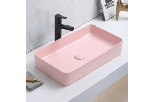 Раковина накладная CeramaLux NC 60.5 см розовый матовый (78189MP-3) - 2