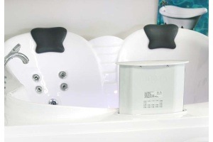 Акриловая ванна Gemy 187х187 белая правая с гидромассажем - 3