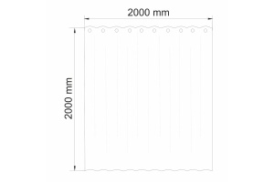 Штора для ванной WasserKraft Aland 200x200 бежевый - 3