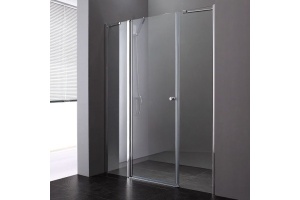 Душевая дверь Cezares Elena 160 хром стекло рифленое