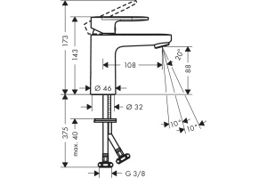 Смеситель Hansgrohe Vernis Blend 71580670 для раковины, черный - 3