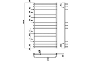 Полотенцесушитель водяной Ravak Cube 53х100 X04000083669 - 3