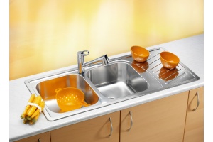 Мойка ELEGANT 70 SAT-90 1110X510 в комплекте с сифоном 1130555, - 2