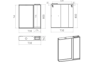 Зеркало Brevita Balaton 75 R, белое (BAL-04075-01-П) - 3