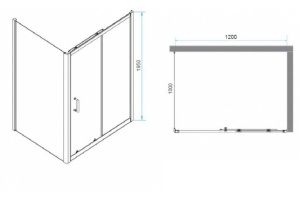Душевой уголок RGW Passage PA-74B 120x100 профиль черный стекло прозрачное - 3