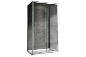 Душевой уголок Abber Schwarzer Diamant 150x60 профиль хром стекло прозрачное