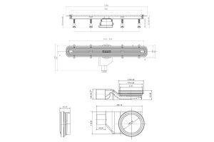 Душевой лоток Pestan Confluo Slim Line 950 с решеткой - 2