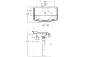Подвесная раковина Simas Arcade (AR864) - 2