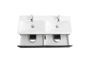 Тумба под раковину BelBagno Marino-Cer 120 с двумя чашами темное дерево - 3