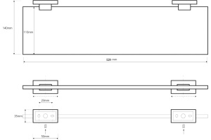 Стеклянная полка Bemeta PLAZA (118102042) - 2