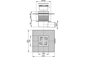 Душевой трап AlcaPlast  (APV26C) - 2
