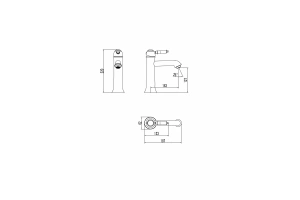 Смеситель Lemark Villa LM4837B для умывальника средний, монол., с донным клапаном клик-клак, бронза - 2