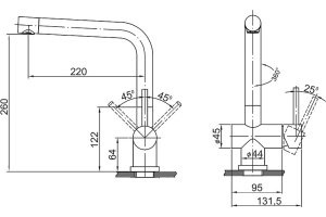 Смеситель Omoikiri Koriyama OKO-IN-35 для кухонной мойки - 2