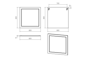 Зеркало Misty Лейла 80 белое - 3