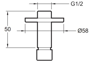 Кронштейн для верхнего душа Jacob Delafon Eo E889-CP - 2