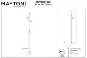 Торшер Maytoni Fad MOD070FL-L12W3K - 2