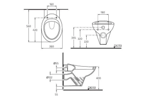 Подвесной унитаз Ideal Standard Avance (W707401+K703101) - 3