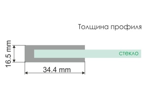 Шторка на ванну Wasserkraft Berkel 48P01-80 Fixed - 2