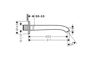 Излив для ванны Hansgrohe Vivenis белый матовый  - 2