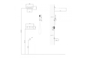 Душевая система Abber Wasser Kreis с термостатом хром - 2