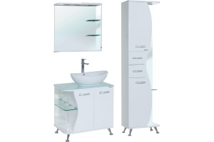 Зеркало Bellezza Рио 70 R белое - 2