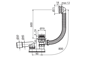 Слив-перелив Ravak X01472 - 2