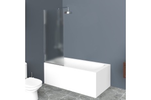 Шторка на ванну BelBagno Uno V-1-90/150-P-Cr стекло punto