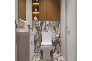 Унитаз-компакт DIWO Коломна 0421 с микролифтом , напольный , с бачком , с прямым выпуском - 2