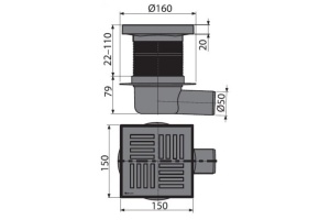 Душевой трап AlcaPlast  (APV5211) - 2