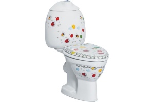 Унитаз-компакт Creavit Cocuk CK400D с декором, сиденье микролифт