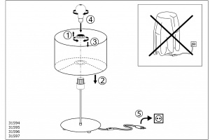 Настольная лампа декоративная Eglo ПРОМО Pasteri 31596 - 3