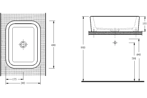 Раковина накладная beWash Ontario 49 белый глянец - 3