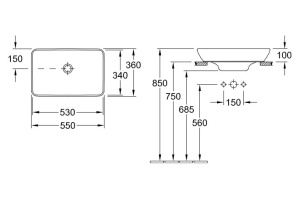 Раковина Villeroy & Boch Venticello 4113 5501 alpin - 3