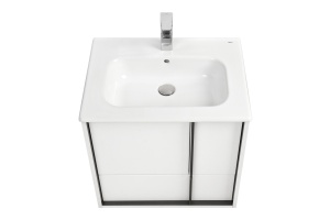 Тумба с раковиной Aquaton Ривьера 60 белый - 2