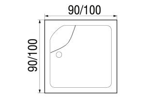 Поддон душевой квадратный River Wemor 90/41 S (10000006060) - 2